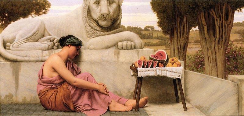 John William Godward The Fruit Vendor